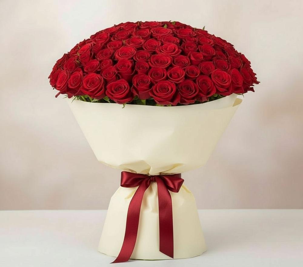 Букет 101 Красная роза Милано в Вольно-Надеждинское