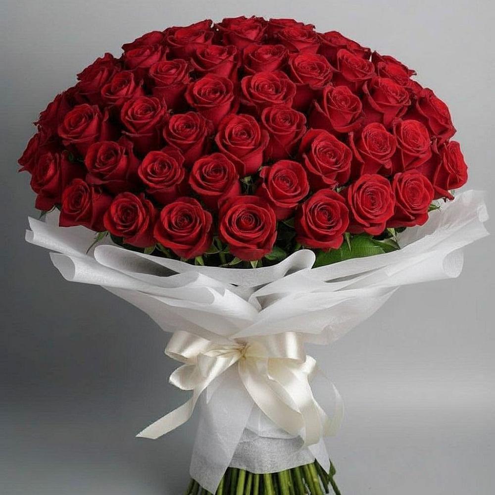 Букет 101 Красная роза Блэк Мэджик в Вольно-Надеждинское