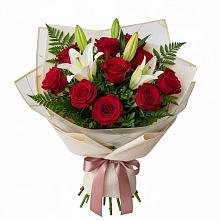 Букет цветов из:  Лилии и Розы #REPLACE_PRED# Вольно-Надеждинское