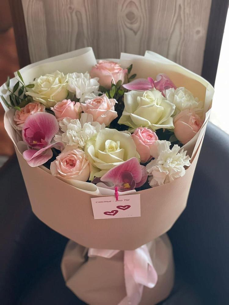 Букет цветов из: Орхидеи, Розы и Гвоздики в Вольно-Надеждинское