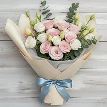 Букет цветов из:  Лизиантусы в Вольно-Надеждинское