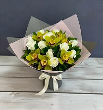 Букет цветов из:  Орхидеи и Розы в Вольно-Надеждинское