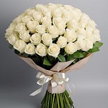 Букет 101 беля роза Белоснежка в Вольно-Надеждинское
