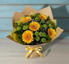 Букет цветов из:  Герберы и Хризантемы в Вольно-Надеждинское