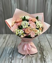 Букет цветов из:  Гвоздики, Розы и Хризантемы в Вольно-Надеждинское