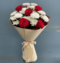 Букет цветов из:  Розы и Хризантемы #REPLACE_PRED# Вольно-Надеждинское