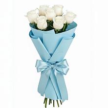 Букет 7 белых роз Проуд в Вольно-Надеждинское