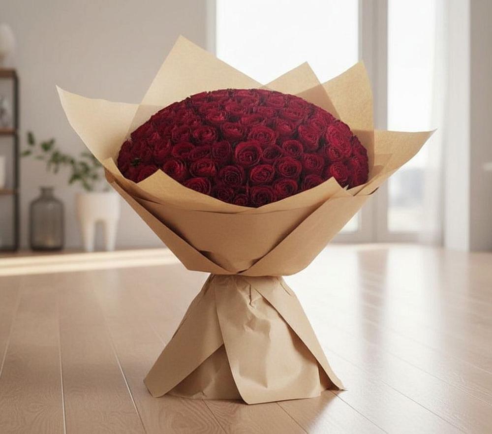 Букет 101 Красная роза в Вольно-Надеждинское