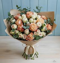 Букет цветов из:  Альстромерии и Розы в Вольно-Надеждинское